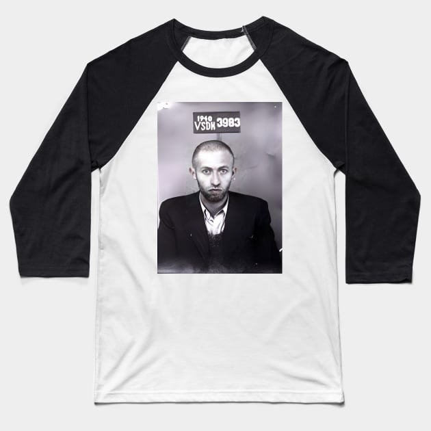 Menachem Begin Arrest Mugshot Baseball T-Shirt by Dump.C